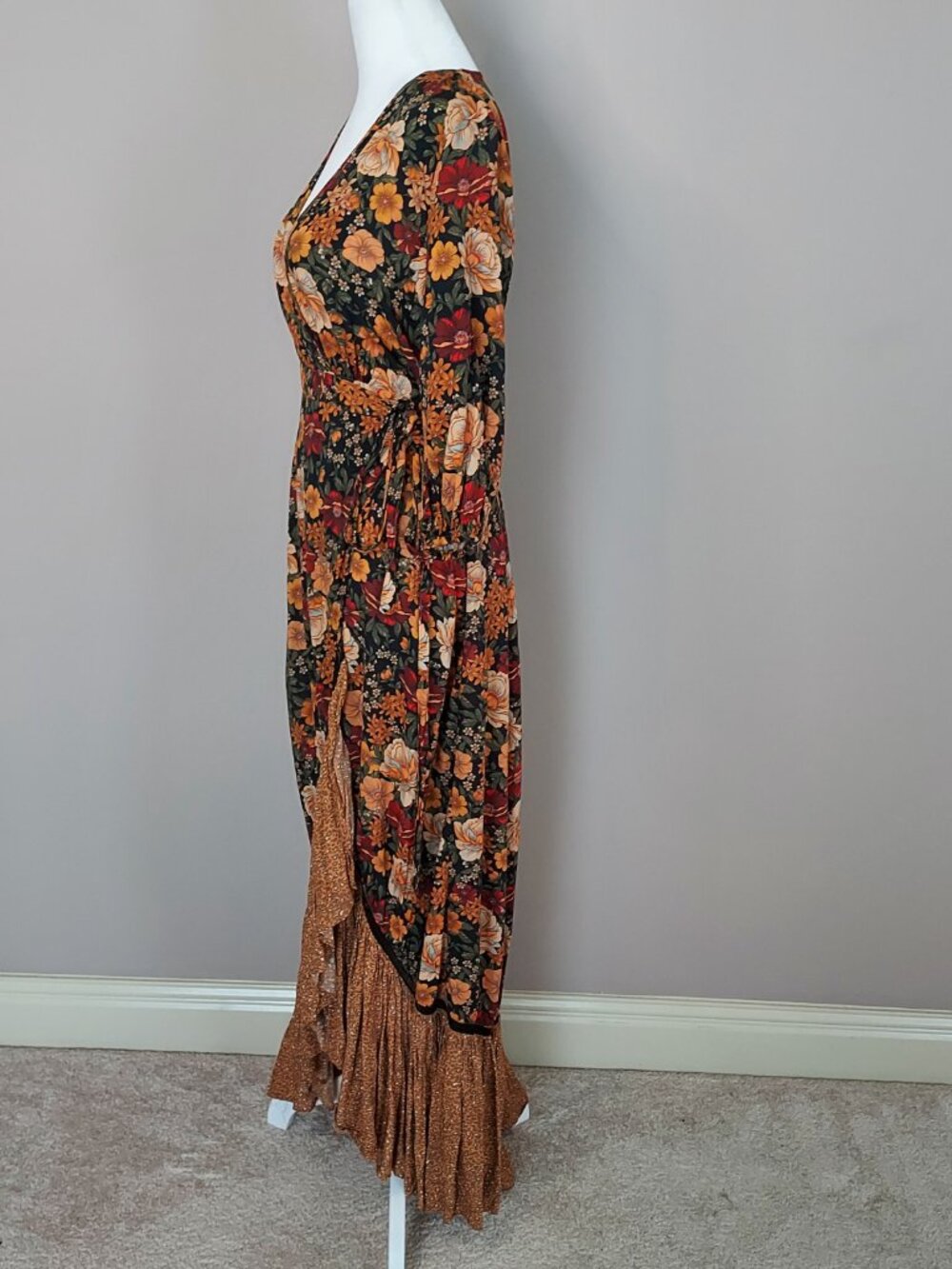 Anthropologie x Farm Rio Madrid Wrap Maxi Dress Size XXS Petite - Picture 3 of 12